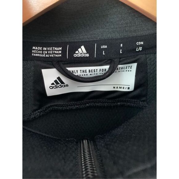 Adidas Climalite Gray 1/4 Zip Collated Training Fleece Sweatshirt - Picture 5 of 8